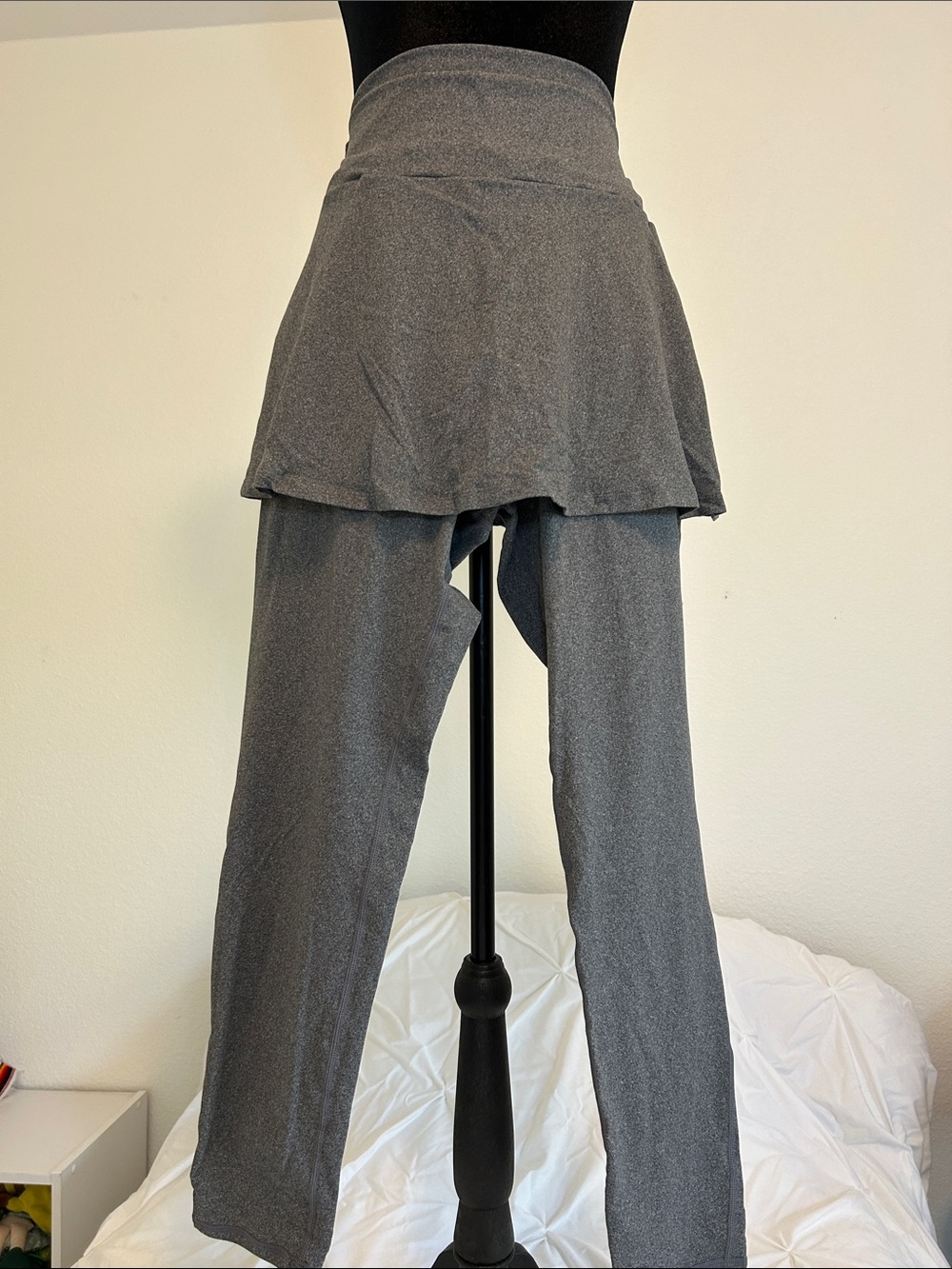 Gray Skirted Yoga Pants